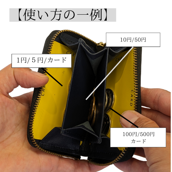 ラウンドファスナー コンパクト小銭入れ 【カスタムオーダー】