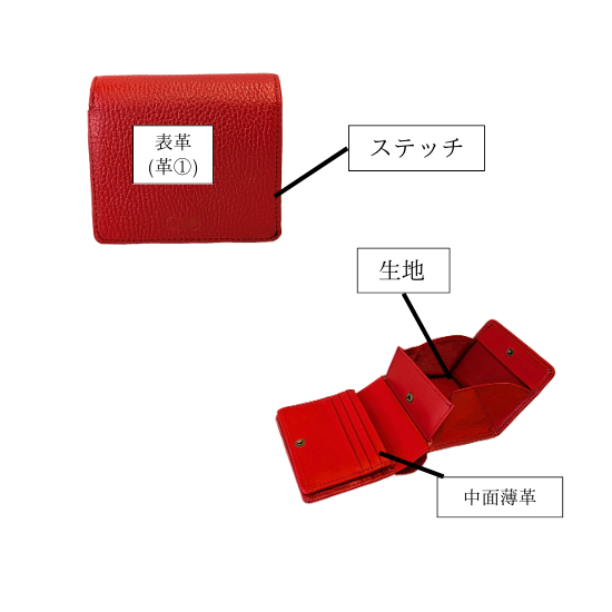 大容量小銭入れ付き　大容量二つ折り財布【カスタムオーダー】
