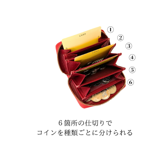 ６ポケット小銭入れ【在庫販売】
